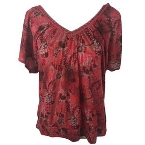 American Rag Women's Juniors Short Sleeve Top Size Large
